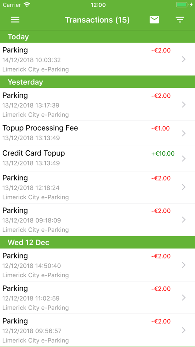 Limerick e-Parking Screenshot