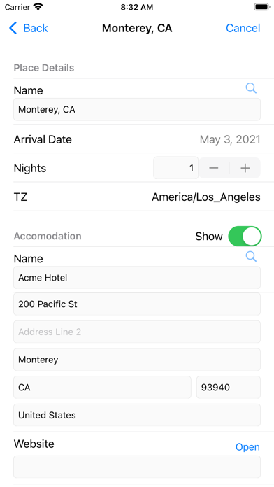 TravelPlanr Screenshot