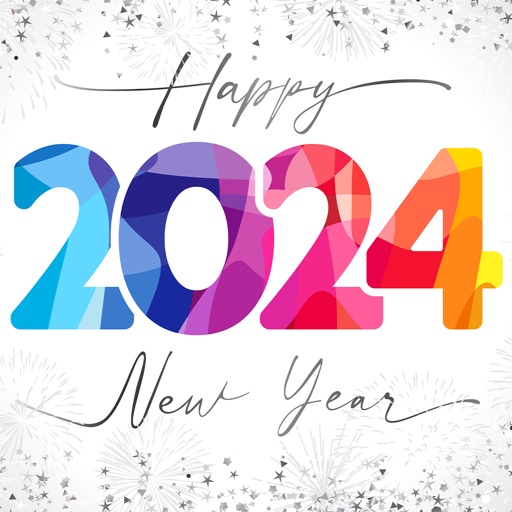 Happy New Year Stickers 2024 by Balveer Singh