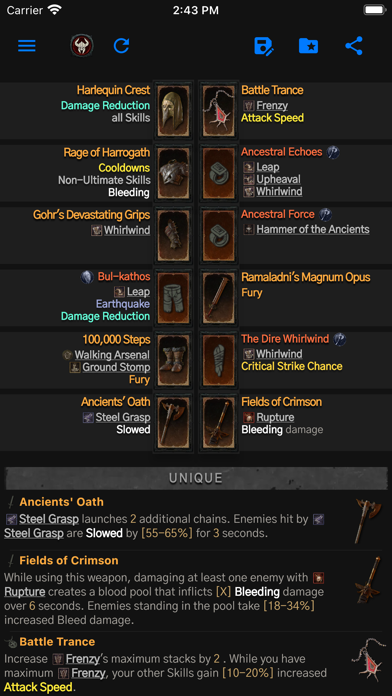 Database for Diablo 4 Screenshot