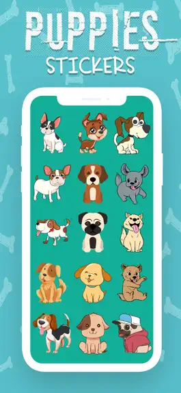 Game screenshot Cute Puppies Stickers! apk