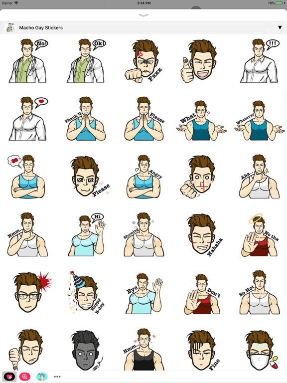 Gay Sticker iPad screenshot 4 - Stickers app