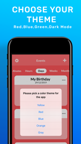 Countdown Reminder, Widget App screenshot