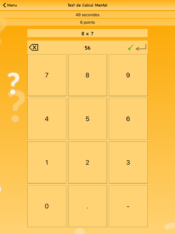 Screenshot #6 pour Test de Calcul Mental