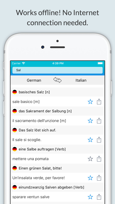 Screenshot #1 pour German Italian Dictionary +