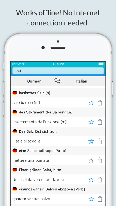 German Italian Dictionary + Screenshot