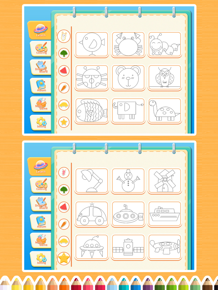 Draw by simple shapes and lines