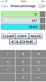 Percent, Percentage Calculator screenshot