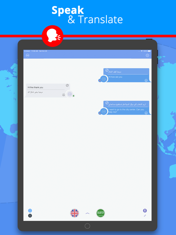 Translate Voice App Translator iPad screenshot 1 - Productivity app