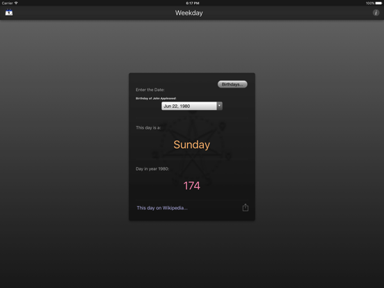 Screenshot #5 for Weekday