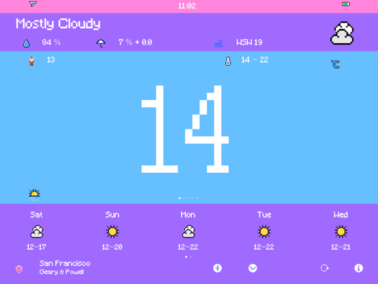 Pixel Weather - Forecast iPad screenshot 9 - Weather app