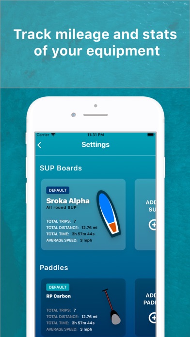 SUP Tracker Screenshot