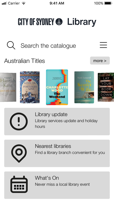 City of Sydney Library Screenshot