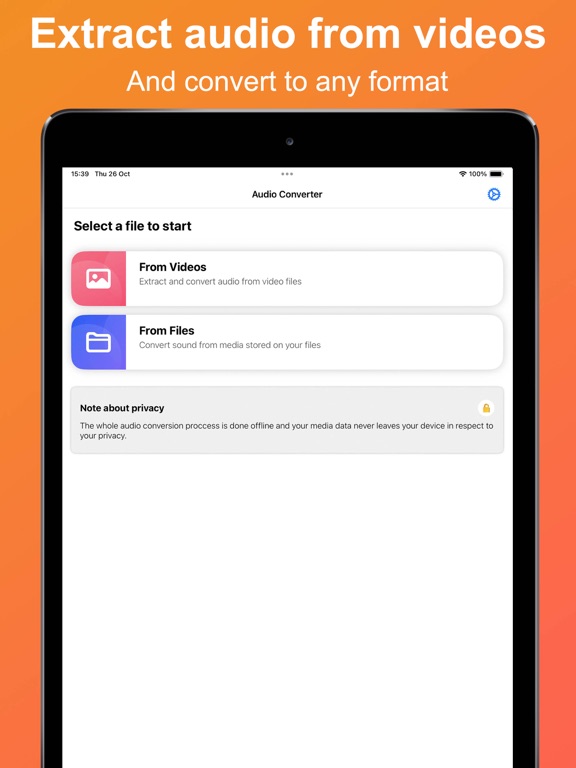 Screenshot #5 pour Audio Converter: extract audio