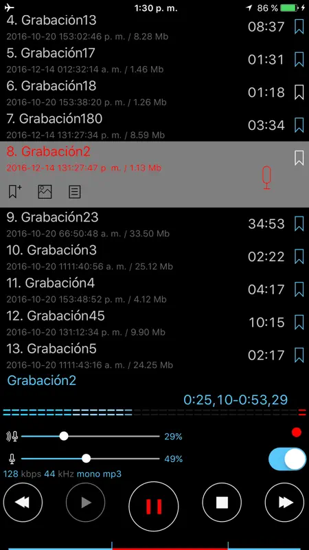 Alon Dictaphone - Grabadora screenshot 6 of 10