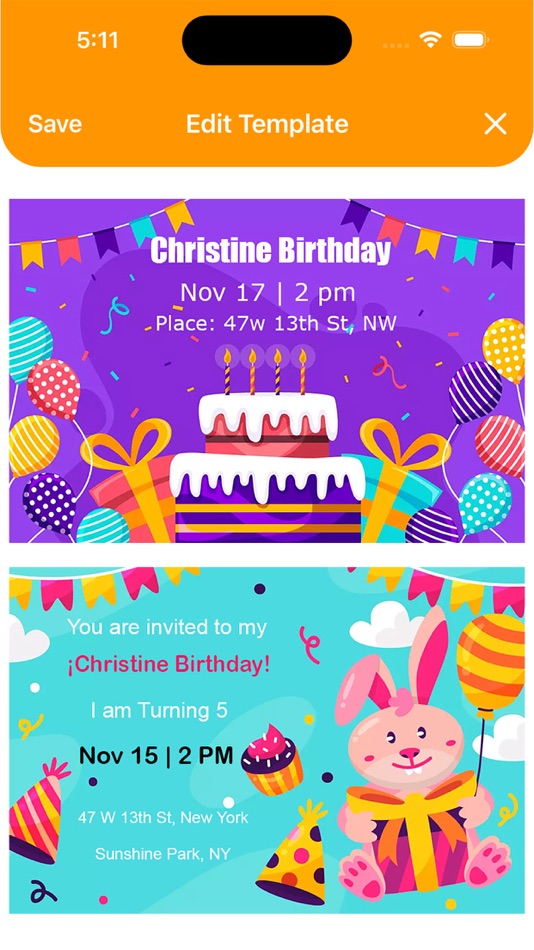 #4. Birthday Invitations Maker (iOS) 由: william leandro aristizabal giraldo