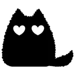 Best Black cat stickers emoji App Contact