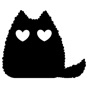 Best Black cat stickers emoji app download