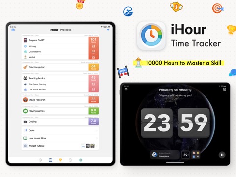 iHour - Focus Time Trackerのおすすめ画像1