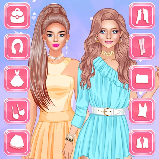 Pastel Sisters Dress Up Games Icon