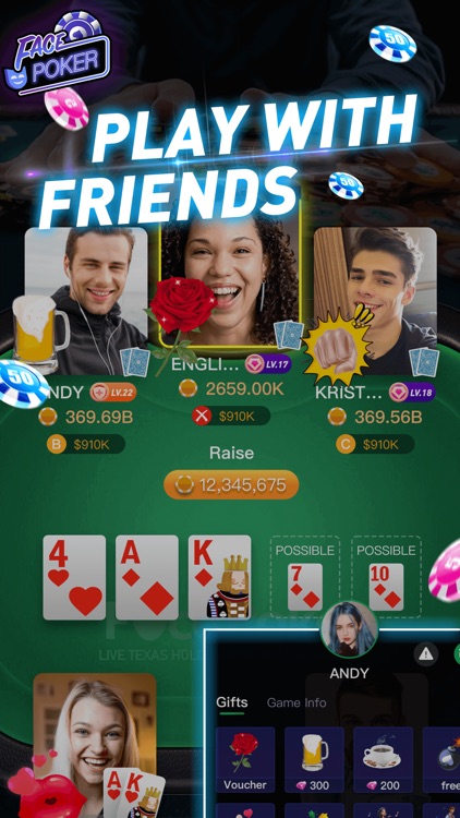 Face Poker - Live Texas Holdem