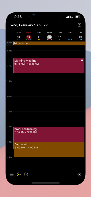 ‎Calendar 366: captura de pantalla de eventos y tareas