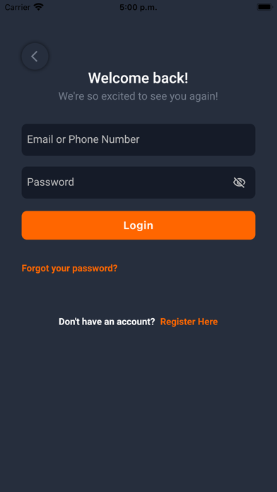 Tether Group Navigation Screenshot