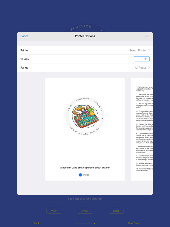 ADHD Behavior Toolbox iPad screenshot 6 - Reference app