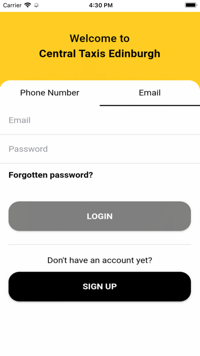 Central Taxis Edinburgh Screenshot