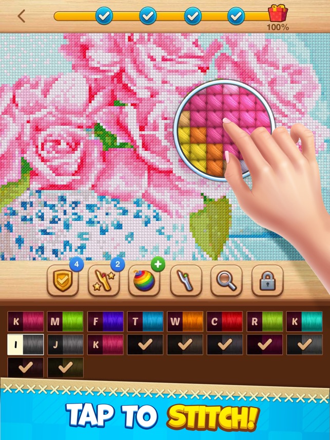 New Relaxing Embroidery Puzzle Game Stitch Available on Apple