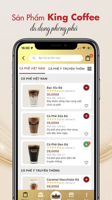 King Coffee Super App Screenshot