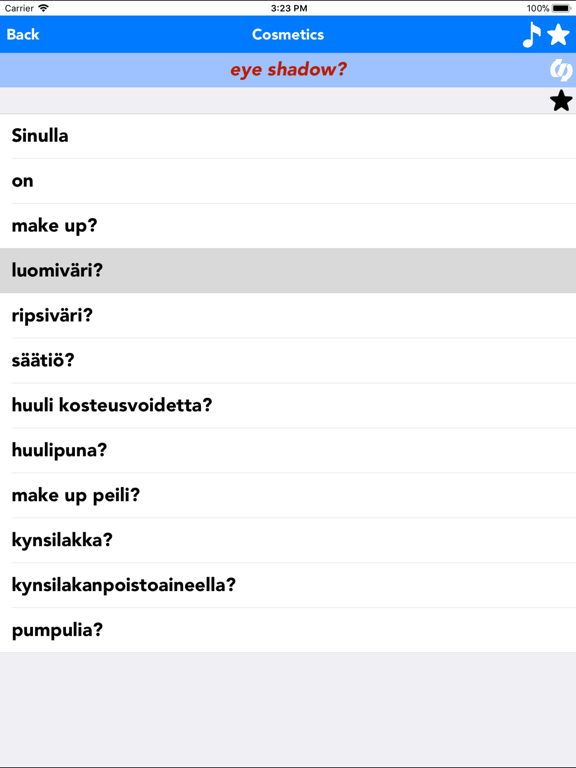 English to Finnish Translator iPad screenshot 4 - Travel app