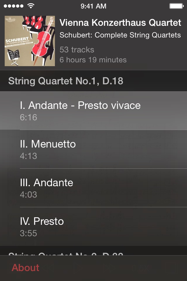 Schubert String Quartets screenshot 3