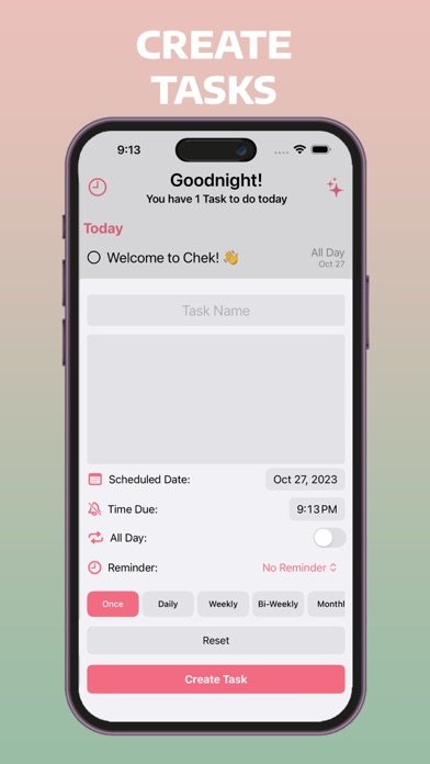 Chek - Productivity App Screenshot