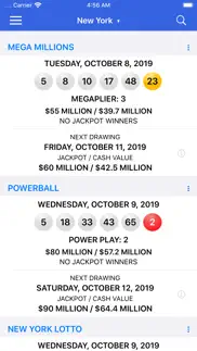 lotto results - lottery in us iphone screenshot 1