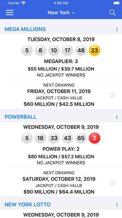 Lotto Results - Lottery in US Screenshot