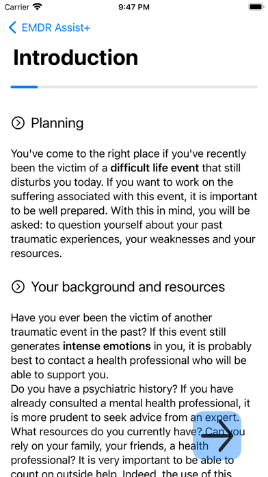 EMDR Assist+ Screenshot