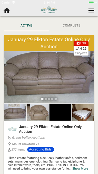 Green Valley Auctions & Moving Screenshot
