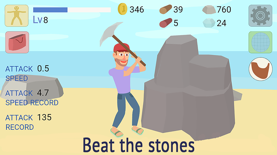 #2. Mining Clicker: Axe and Hammer (iOS) Podle: Aleh Belko