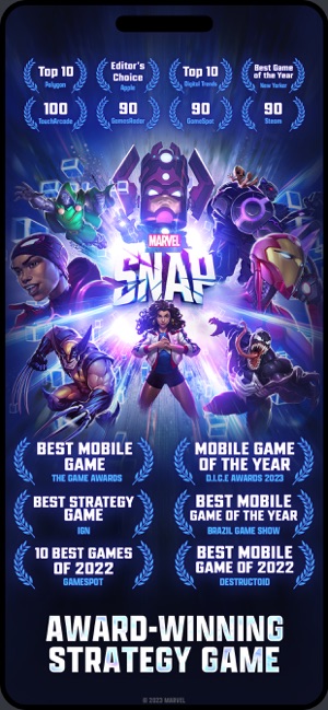 MARVEL SNAP Wins Best Mobile Game of the Year at The Game Awards