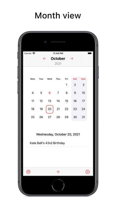 Datum - Calendar Screenshot