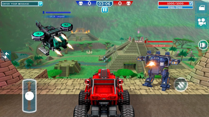 Blocky Cars - 戦車 & ロボットゲーム screenshot 3
