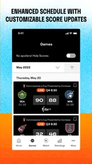 wnba: live games & scores iphone screenshot 4