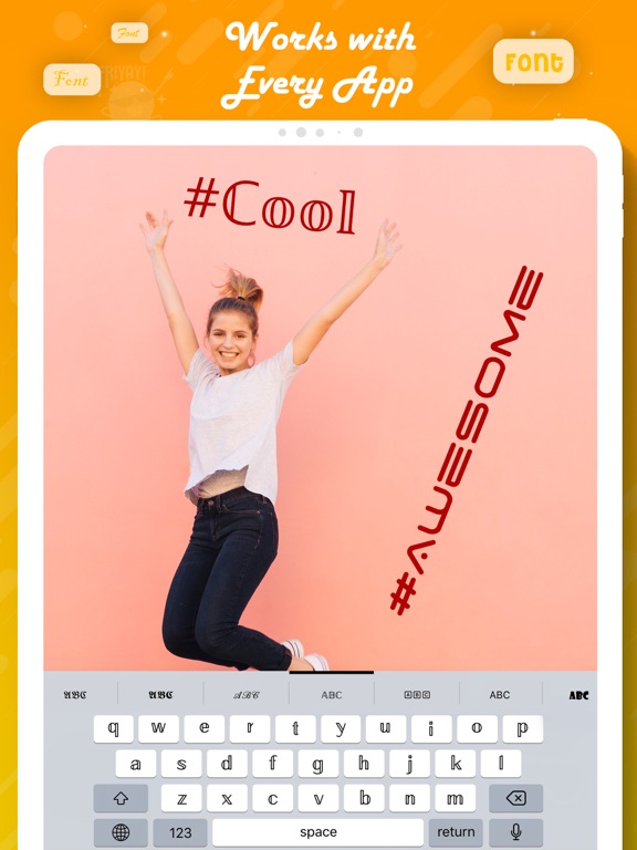 Fonts & Ai Keyboard iPad screenshot 2 - Reference app