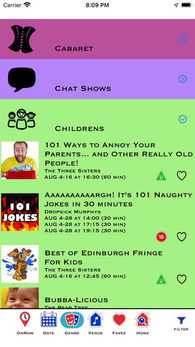 Free Edinburgh Fringe Festival Screenshot