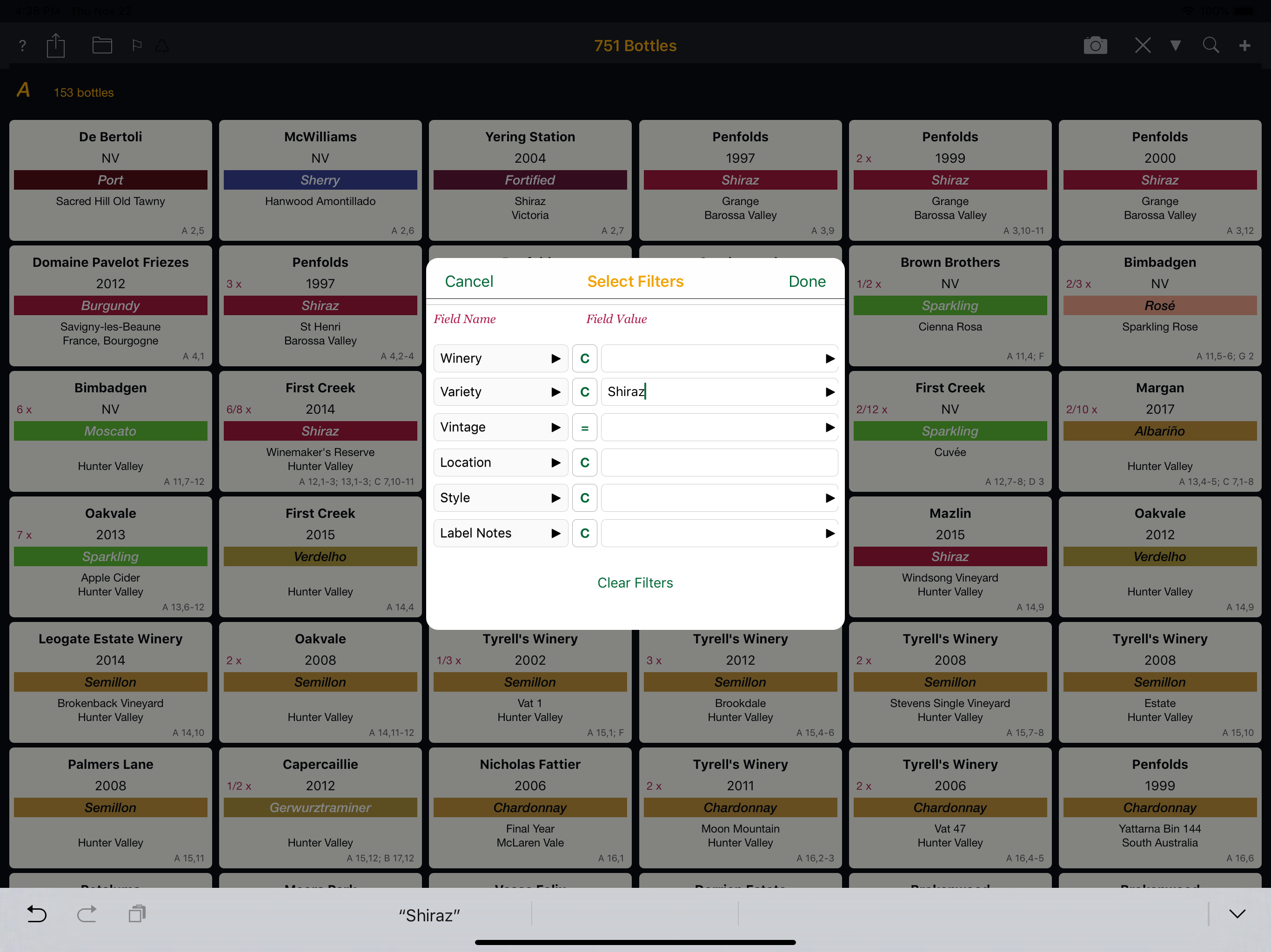 Personal Wine Cellar Database screenshot 12