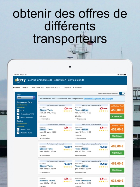 Screenshot #5 pour Ferry Croisière Billet