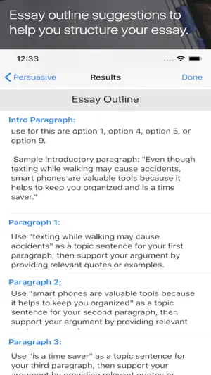 Thesis Generator screenshot 2