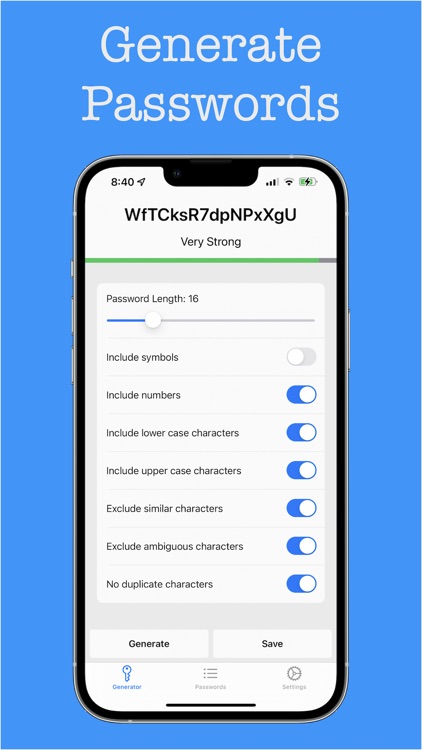 Strong Password Generator