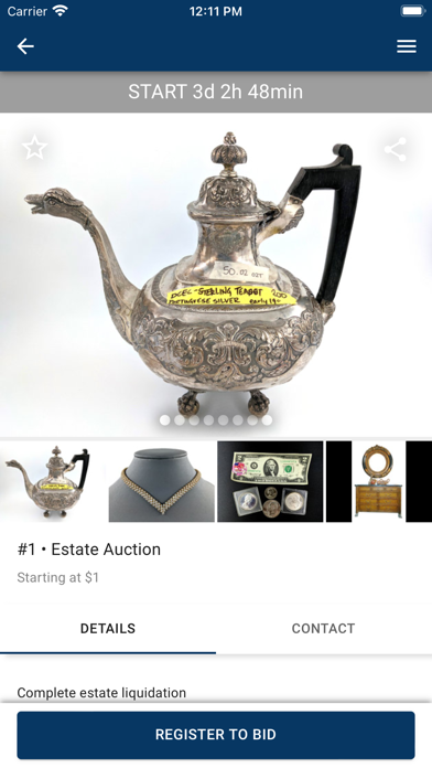 Brunk's Online Auction Screenshot